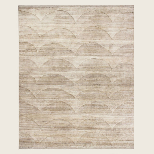 Gold Textured Wool Rug - 8' x 10'