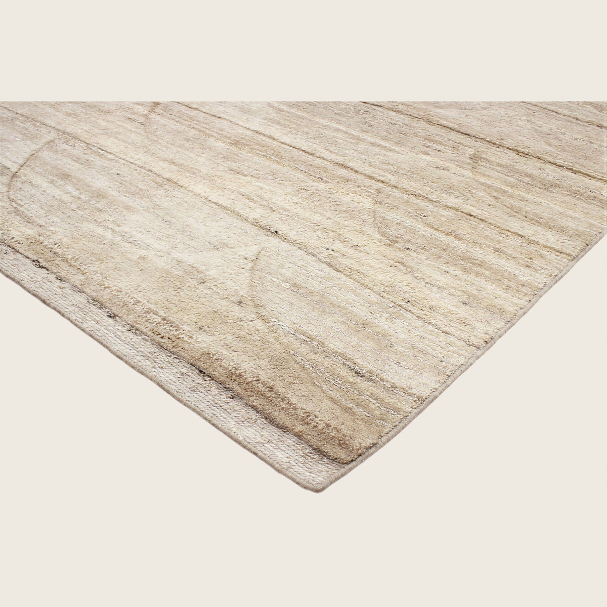 Gold Textured Wool Rug - 8' x 10'