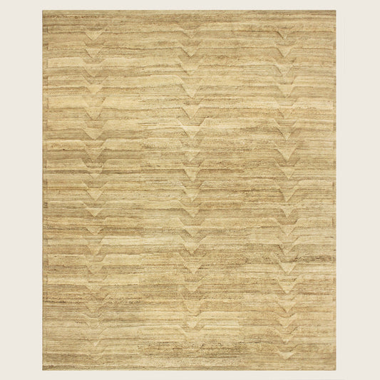Gold Textured Wool Rug - 8' x 10'