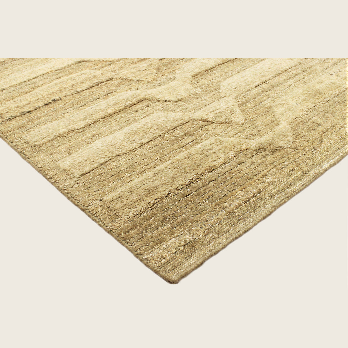 Gold Textured Wool Rug - 8' x 10'