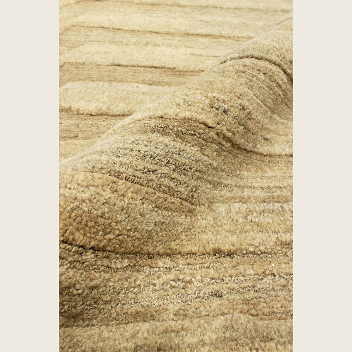 Gold Textured Wool Rug - 8' x 10'
