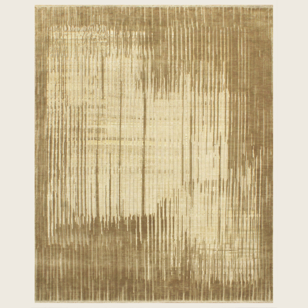 Gold Textured Wool Rug - 8' x 10'