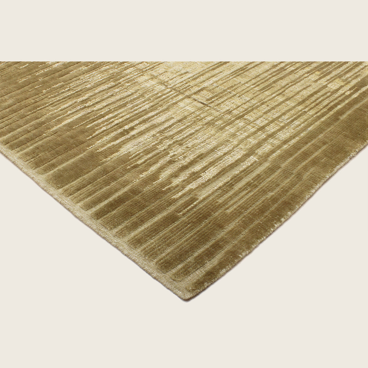 Gold Textured Wool Rug - 8' x 10'