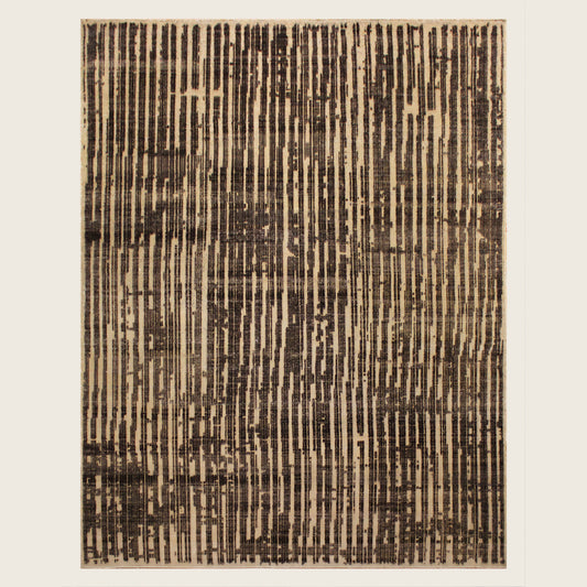 Brown Textured Wool Rug - 8' x 10'