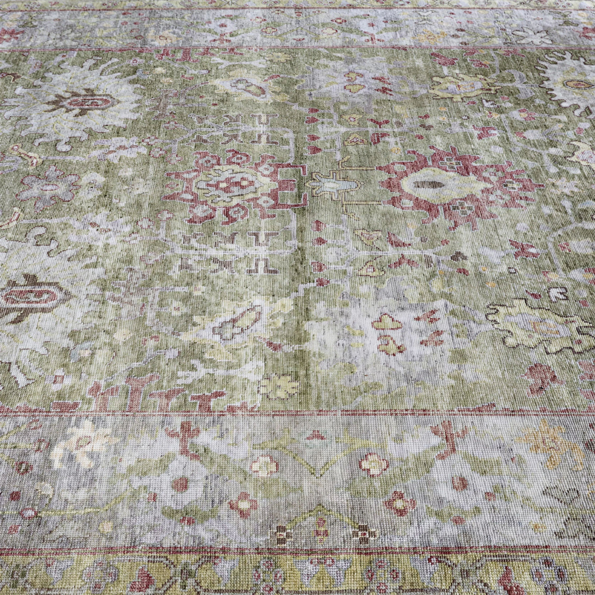 Sage Alchemy Traditional Silk Rug - 9'10" x 12'1"