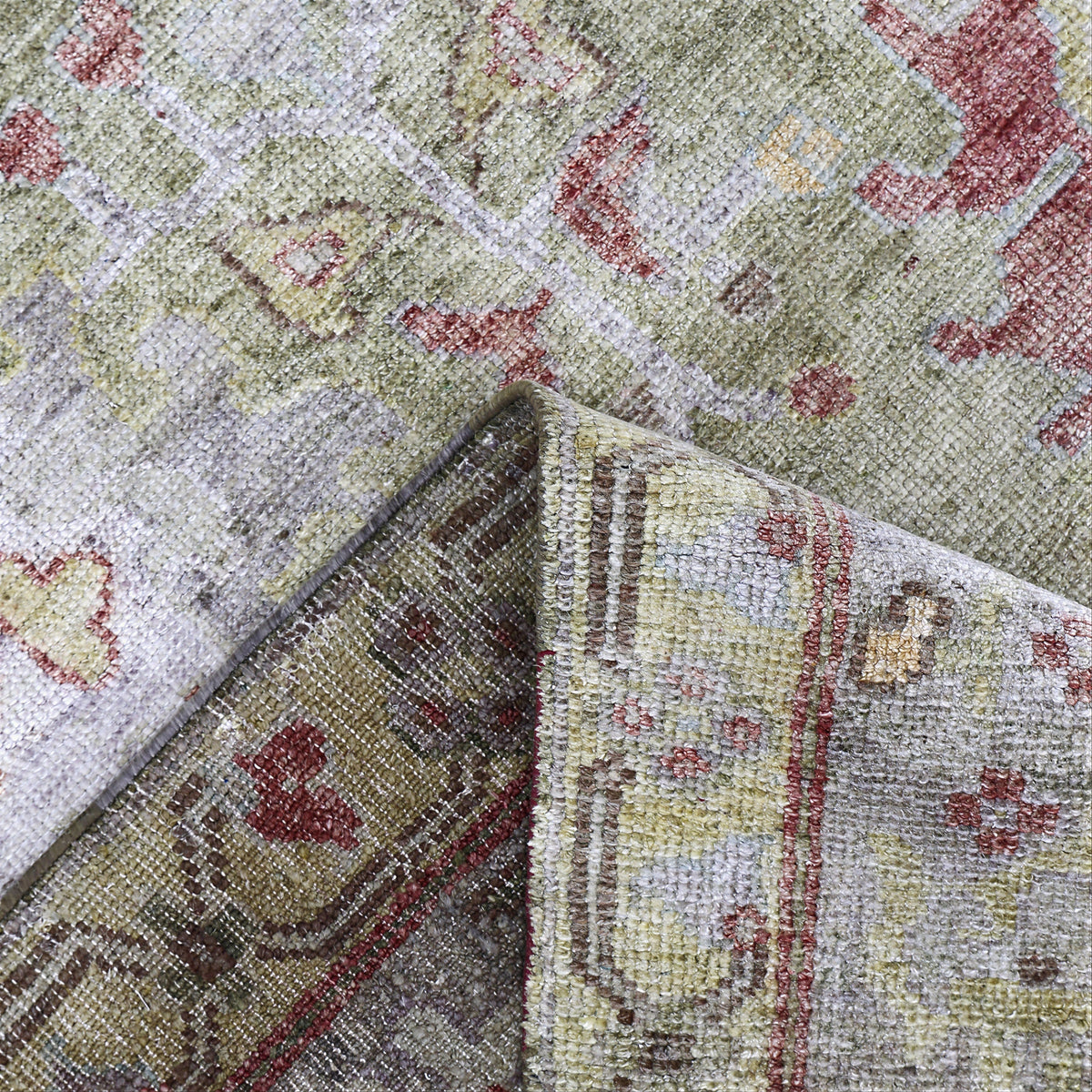 Sage Alchemy Traditional Silk Rug - 9'10" x 12'1"