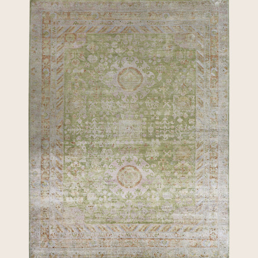 Sage Alchemy Traditional Silk Rug - 9' x 11'8"